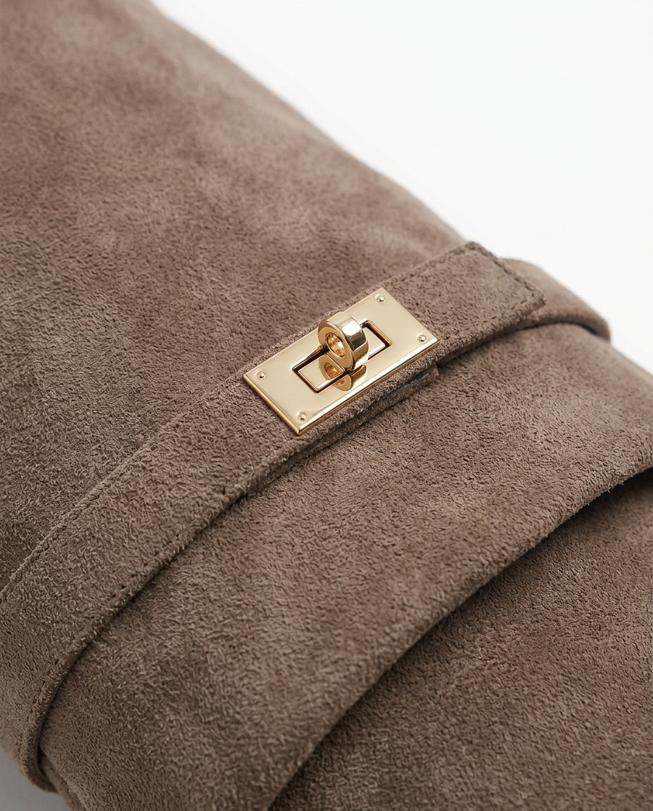 Rivage Faltstiefel Detail Goldschnalle